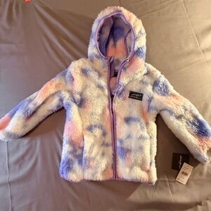 Eddie Bauer Kids Tie Dye Fleece Hoodie Jacket Lavender XXS 4 Lavender